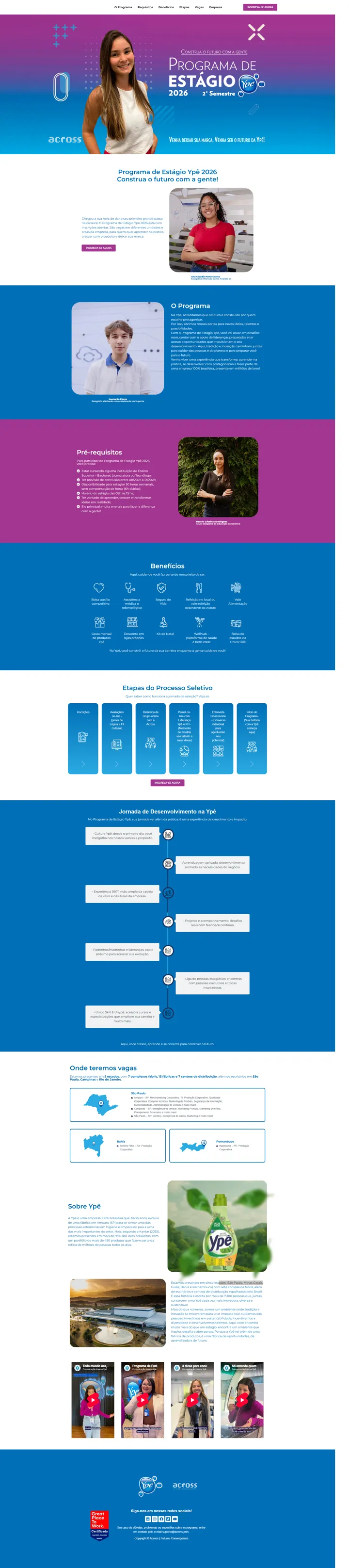 Landing page Ypê